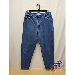 Zena Womens Blue Vintage Relax Tapered Fit Med Wash Denim Jeans Size 16 / 33